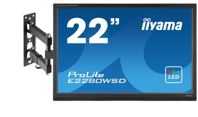 Pack écran + bras : Iiyama Prolite B2280WSD + fixation réglable pour écran LCD